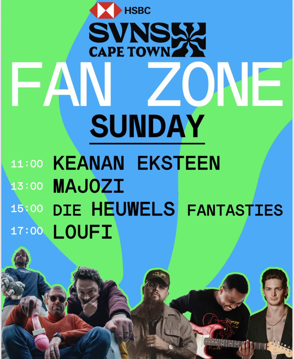 The <a href="/CapeTown7s/">HSBC SVNS Cape Town</a> is the official kickoff party to summer!  To ensure fans are entertained at #DHLStadium on the 6, 7 December,  here is the list of our world class local artists that have been confirmed! Tickets available at <a href="/Ticketmaster/">Ticketmaster</a> 
<a href="/SVNSSeries/">HSBC SVNS</a> <a href="/CityofCT/">City of Cape Town</a> <a href="/HSBC/">HSBC</a>