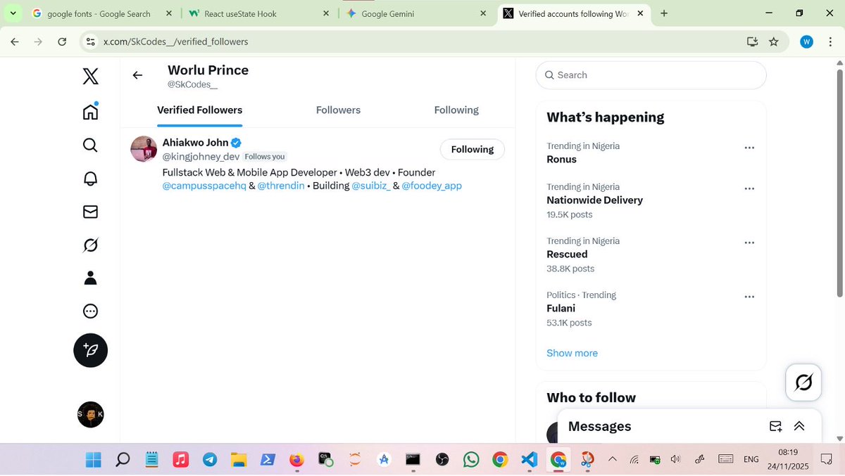 Sk_MultiDev's tweet image. As Monday’s  are for professionals. Thank you @kingjohney_dev 🫂,
First verified X whilst uncracked,
ILYSM!.