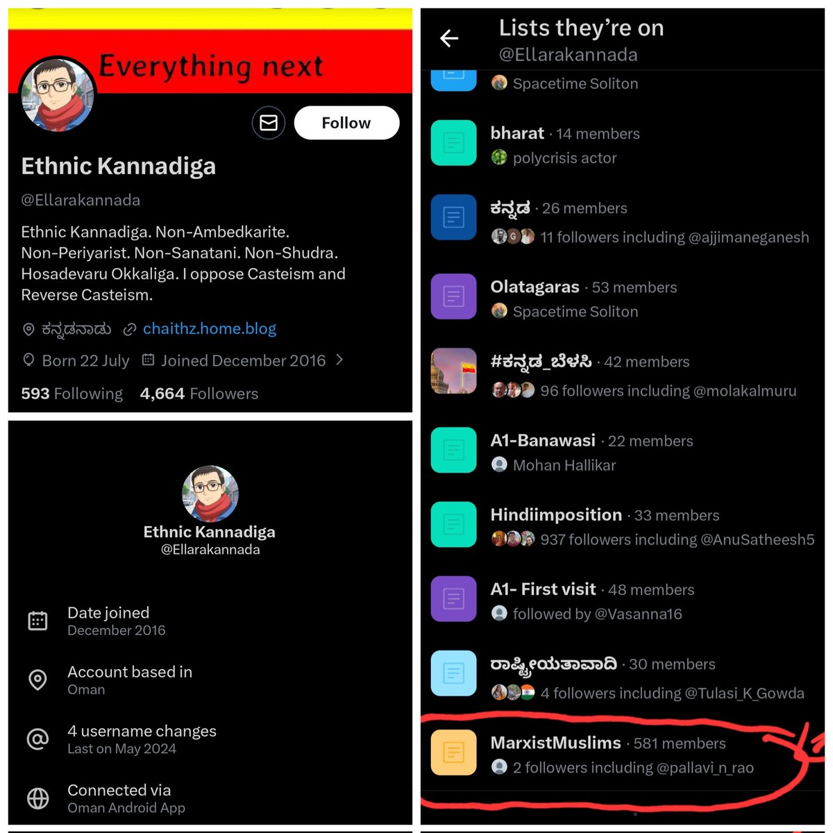 OlaataSlayer's tweet image. Ethnic Kannadiga and Hariprasad Somshekhar Aliyas Nuthan both live in Arab country and share an interest in Marxist Muslims and the Islamic State.

Let that sink in!!
