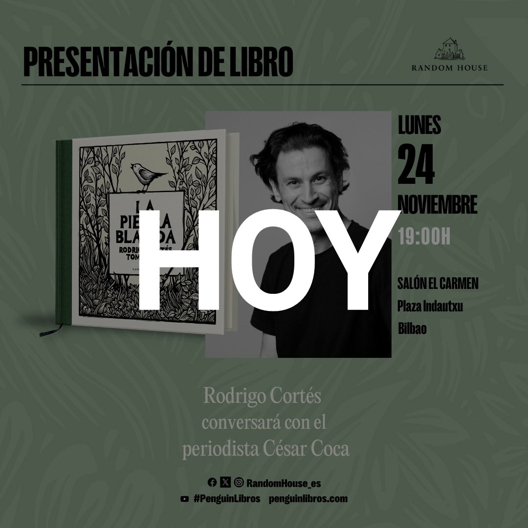 rodrigocortes's tweet image. #Bilbao. HOY, a las 19:00, en el Salón El Carmen, CHARLA con César Coca, de @elcorreo_com, y FIRMA de libros, pelis, balones de playa y latas de anchoas. Entrada libre hasta completar aforo. ¿Un REPÍO para vuestros seguidores bilbaínos? ¡Aupa!

#LaPiedraBlanda 📚✒️