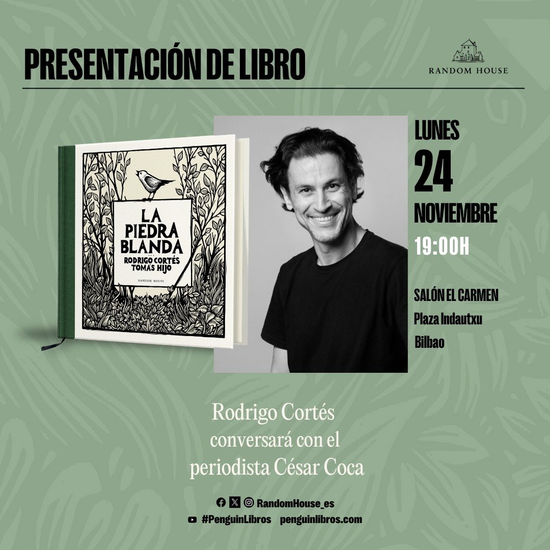 rodrigocortes's tweet image. #Bilbao. HOY, a las 19:00, en el Salón El Carmen, CHARLA con César Coca, de @elcorreo_com, y FIRMA de libros, pelis, balones de playa y latas de anchoas. Entrada libre hasta completar aforo. ¿Un REPÍO para vuestros seguidores bilbaínos? ¡Aupa!

#LaPiedraBlanda 📚✒️