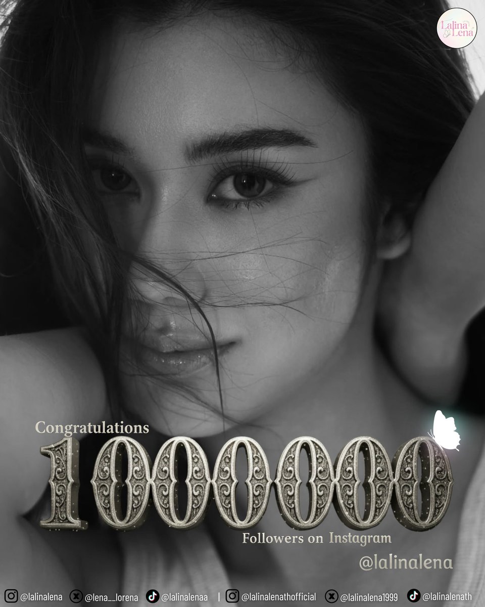 LalinaLena1999's tweet image. 𝐂𝐨𝐧𝐠𝐫𝐚𝐭𝐮𝐥𝐚𝐭𝐢𝐨𝐧𝐬 𝐟𝐨𝐫 𝟏,𝟎𝟎𝟎,𝟎𝟎𝟎 𝐟𝐨𝐥𝐥𝐨𝐰𝐞𝐫𝐬
𝐨𝐧 𝐈𝐧𝐬𝐭𝐚𝐠𝐫𝐚𝐦 🤍✨

1 ล้าน 1 ล้าน 1 ล้าน 1 ล้าน 1 ล้าน🎉

นี่คือ “ของขวัญที่มีค่าที่สุด” ที่ไม่มีวันหาจากที่ไหนได้อีกแล้ว เราเดินทางกันมาไกลมากจริงๆ ขอบคุณทุกๆ…