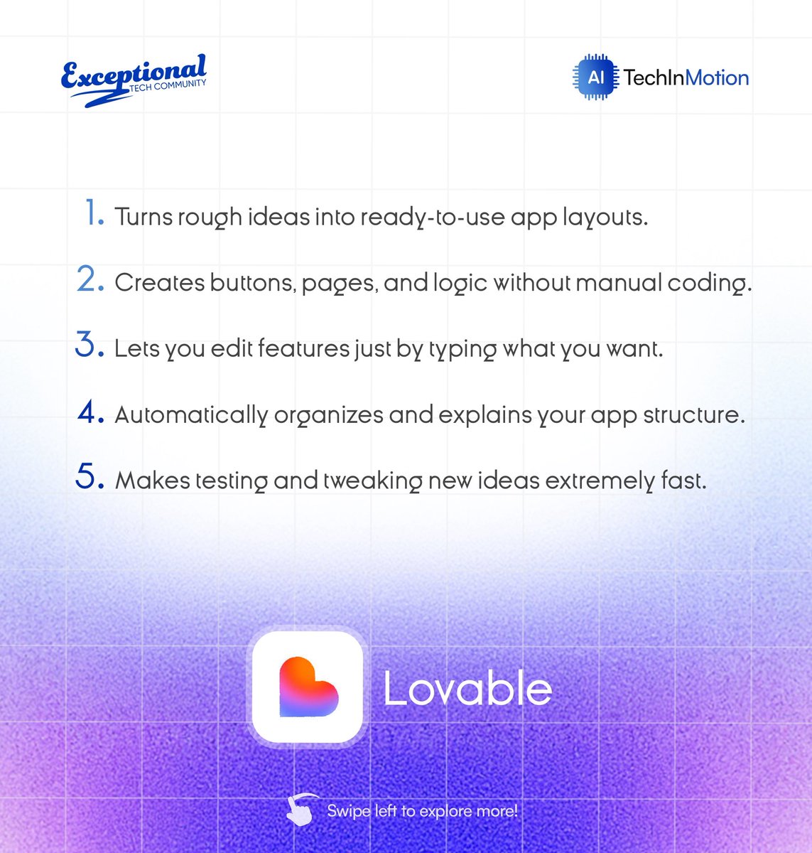 etctechies's tweet image. Welcome to a new week🤩🤩

Today we are showing you how smart AI tools are helping developers and professionals work faster, smoother, and more creatively every day. 

Swipe to see how tech keeps evolving! 🚀 

#TechInMotion #AICommunity #WorkflowAutomation #Innovation