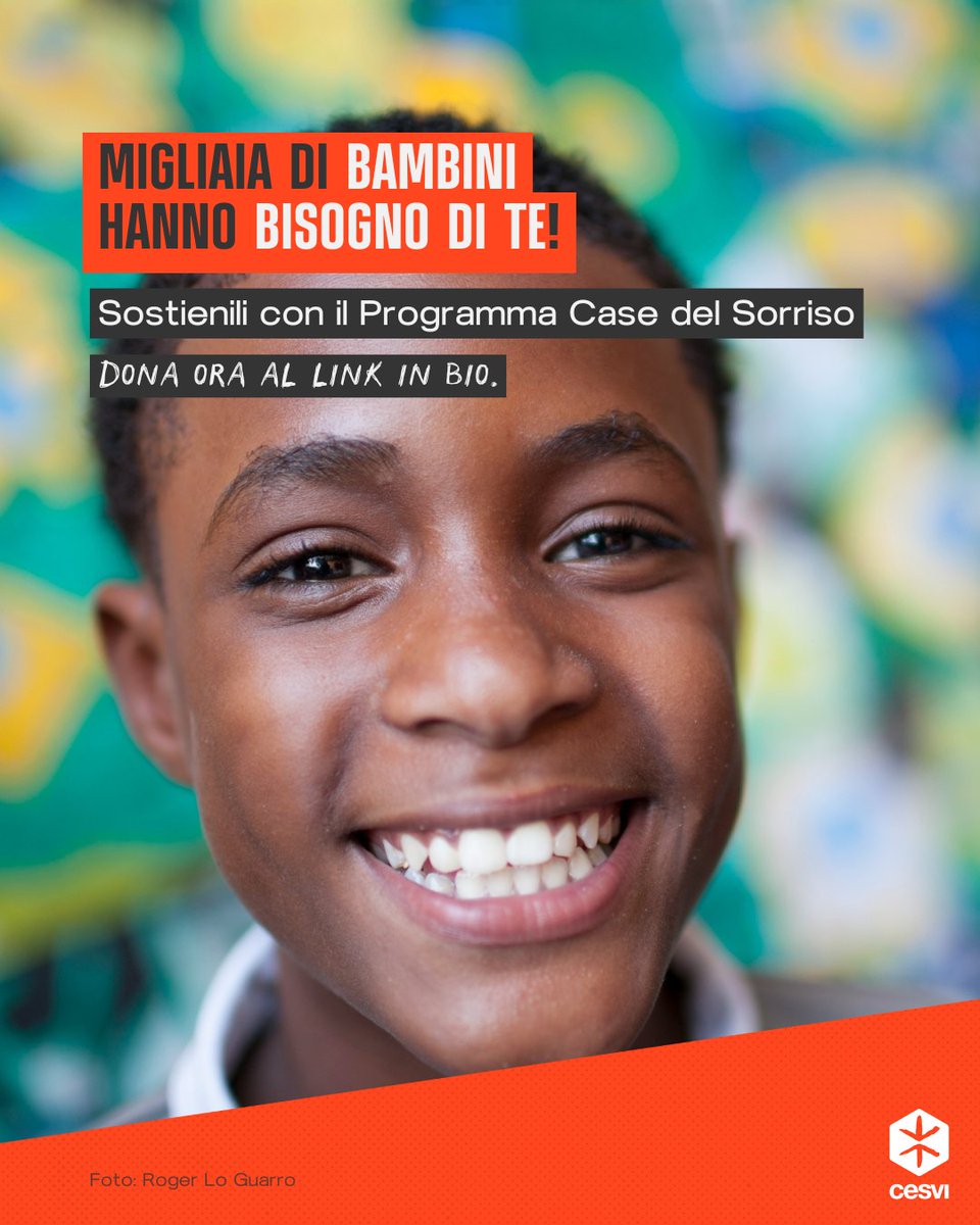 FondazioneCESVI's tweet image. 🏠 Con il nostro Programma #CaseDelSorriso garantiamo un futuro libero da povertà a bambini, bambine e adolescenti.
👁️ Offriamo protezione e sostegno concreto.
🧡 Dai un tetto alla speranza a bambini vulnerabili in Italia e nel mondo: donazioni.cesvi.org/b?cid=8&amp;amp;amount…
