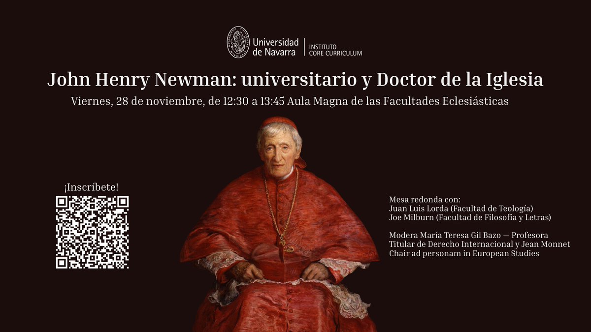 CoreUnav's tweet image. 🌞 ¡Buenos días!
Arrancamos otro lunes con novedades.
📣 Este viernes tenemos un evento imprescindible sobre John Henry Newman (12:30–13:45, Aula Magna Eclesiásticas).

¡No te lo pierdas! ✨

#coreunav
@fylunav @derecho_unav @facesunav