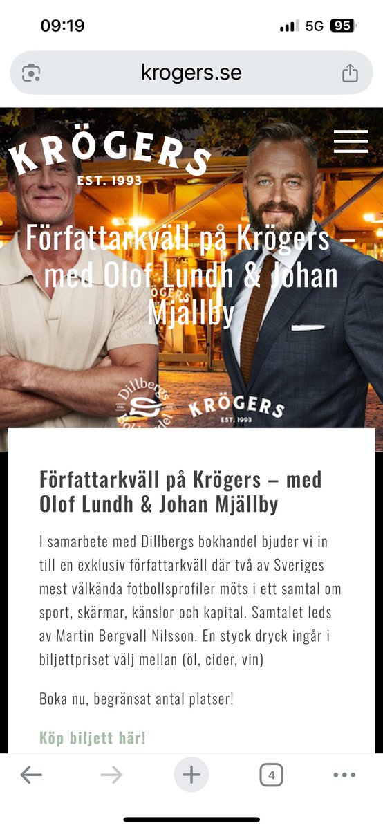 Rapporter säger att det är lapp på luckan redan, men kanske värt kolla ändå. 
Undertecknad författare inte tung nog för att nämnas med <a href="/oloflundh/">Olof Lundh</a> och Johan i promotext, men blivit ombedd att göra ett besök på scen under kvällen. 
Tror vi på lite KFF-frågor? Gärna för mig.