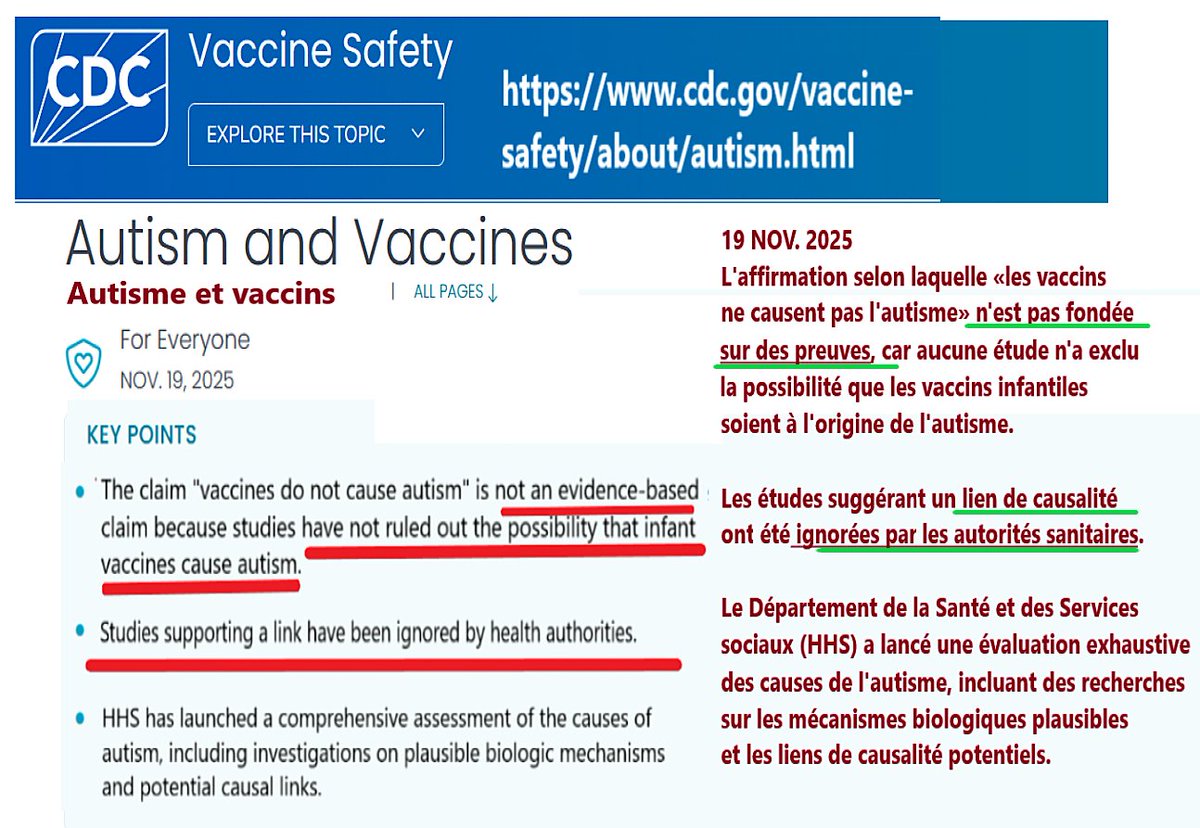Vaccins et autisme: ÉNORME nouvelle). Publié par le CDC, l'autorité U.S. en épidémiologie. #vaccins #vaccination #autisme #autiste #asperger #CDC