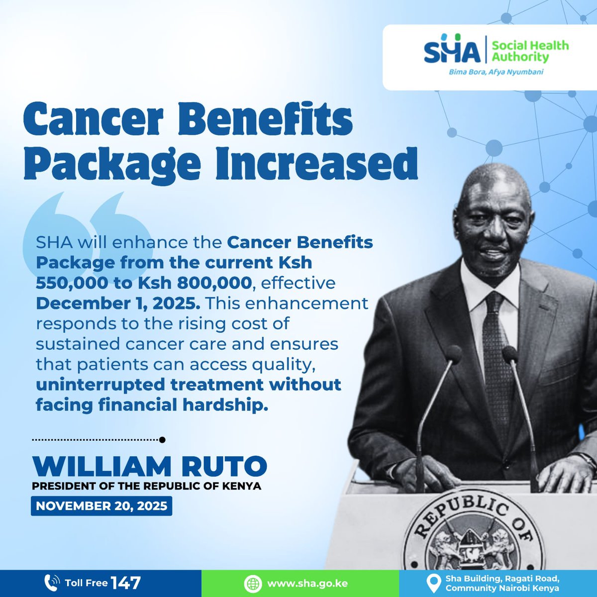 realcomeback_'s tweet image. Patients will now access better care as cancer coverage rises to 800,000. The Enhanced Benefits Package gives families a stronger safety net and reduces the fear of treatment interruptions. #CancerCareSupport
