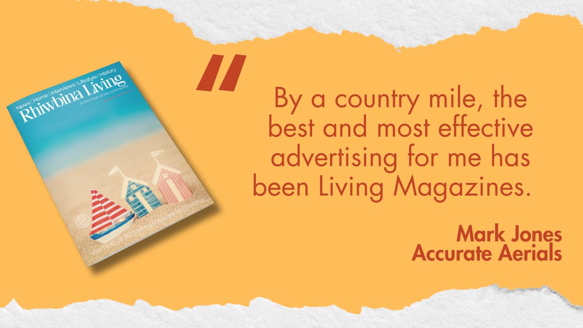 𝑩𝒚 𝒂 𝒄𝒐𝒖𝒏𝒕𝒓𝒚 𝒎𝒊𝒍𝒆, 𝒕𝒉𝒆 𝒃𝒆𝒔𝒕 𝒂𝒏𝒅 𝒎𝒐𝒔𝒕 𝒆𝒇𝒇𝒆𝒄𝒕𝒊𝒗𝒆 𝒂𝒅𝒗𝒆𝒓𝒕𝒊𝒔𝒊𝒏𝒈

Mark has been using Living Magazines Cardiff since 2008 to build a portfolio of regular and new customers in Cardiff. 

Let us help you too:

livingmags.co.uk/book-now/?utm_…