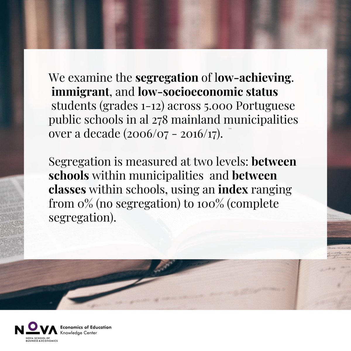 Nova SBE Economics of Education Knowledge Center tweet media