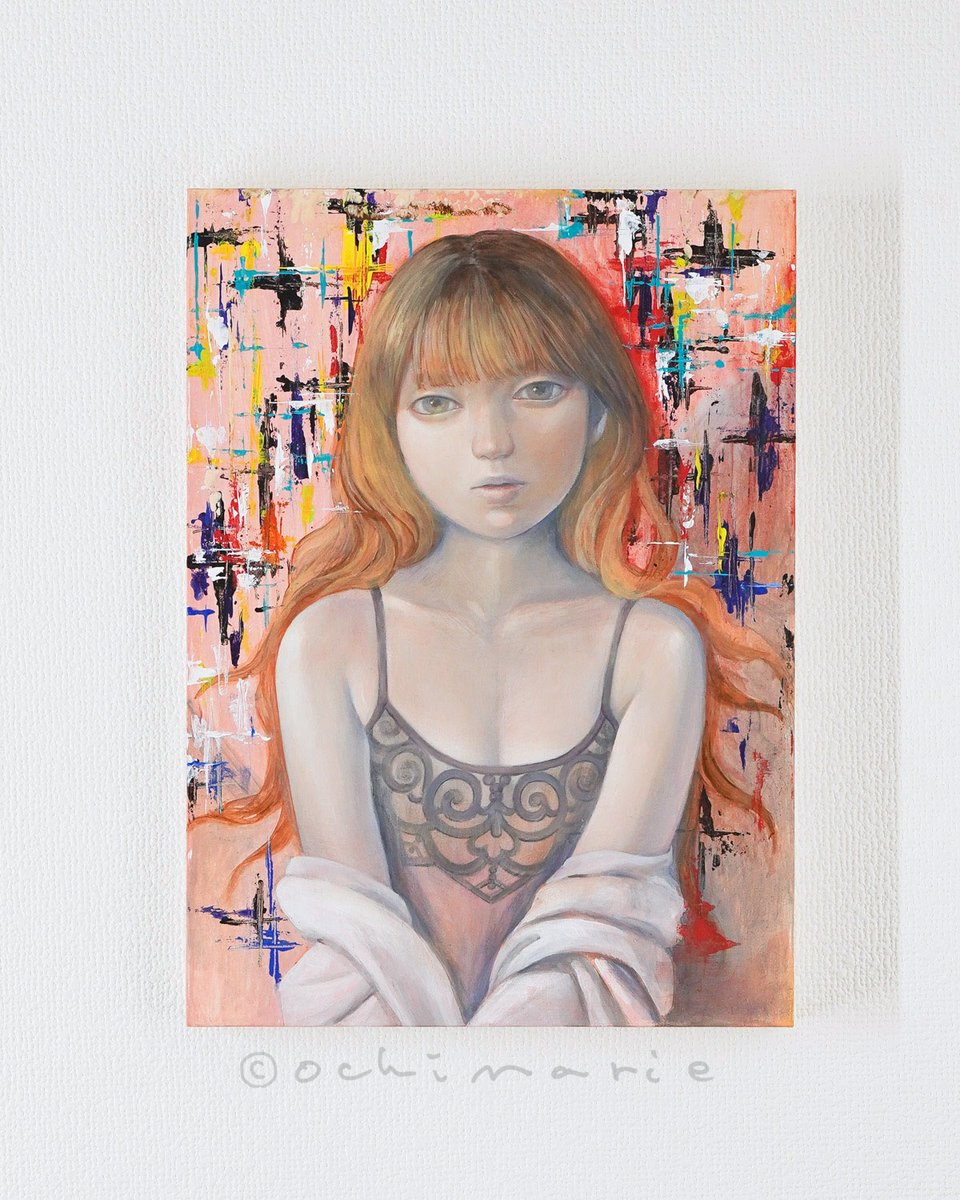 ochimarie's tweet image. 出展作品紹介
&quot;近くて遠い&quot;
F4（333×242mm）
2023
Pigment Acrylic Cotton panel
#Acrylicpaint #Pigment