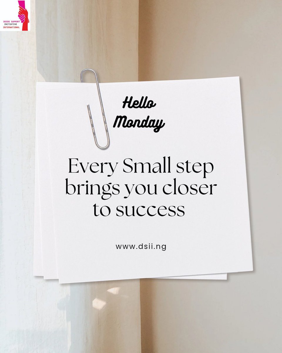 DeedsSupportIni's tweet image. Every small step brings you closer to success.
#Mondaythoughts