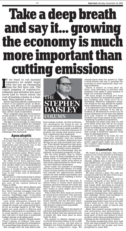 AgentP22's tweet image. Stephen Daisley nails it. 

Obsessed-with-emissions politics is dragging the country backwards.