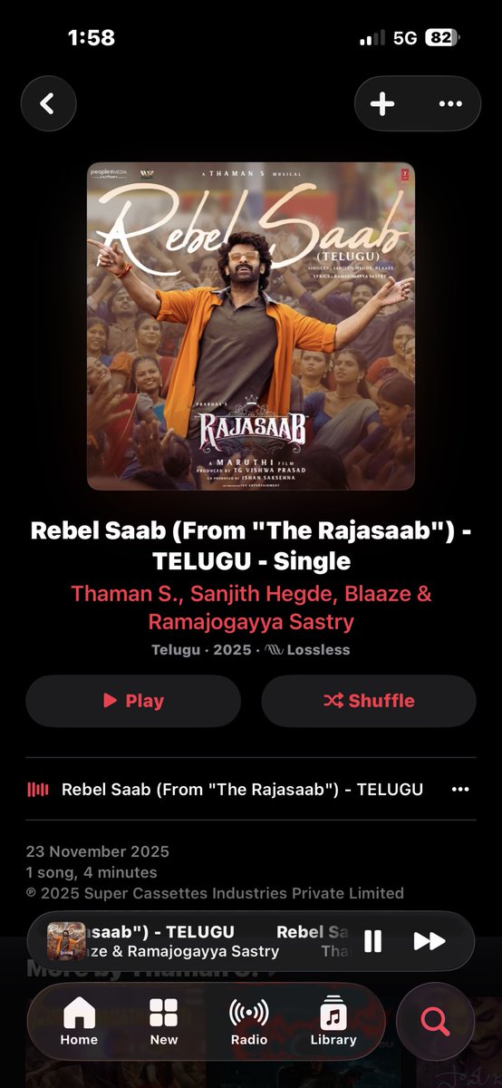 Lyrics ardam Ayaka song ekkadam start ayindi as of now ayithe vibe cheak 👍 instant chat baster ayithe kadu…. #RebelSaab 
Darlings first Lyrics ardam chesukondi song ki vibe avutaru #TheRajaSaab #Prabhas