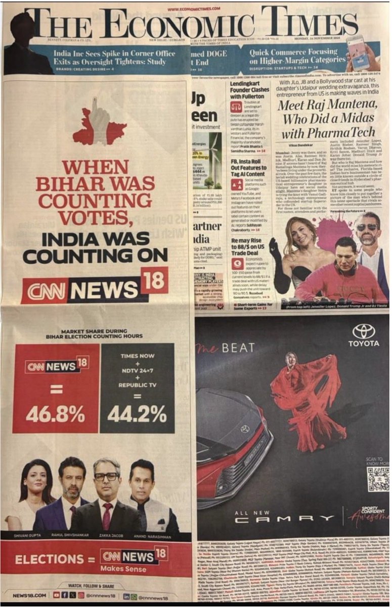 mmalayanil's tweet photo. When it’s election time , India counts on ⁦@CNNnews18⁩  When its election time, CNN-News18 ! https://t.co/9swUVT1RK5