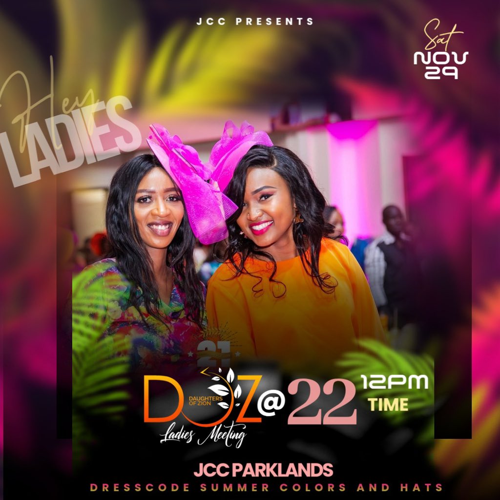 This Saturday from 12 pm its absolutely free we cant wait to host you here <a href="/JccKenya/">JCC Parklands</a> together with lady bishop <a href="/RevKathyKiuna/">Lady Bishop Kathy Kiuna</a> Make sure you register here👇

forms.office.com/r/VeFbFak3g9

#DOZAt22