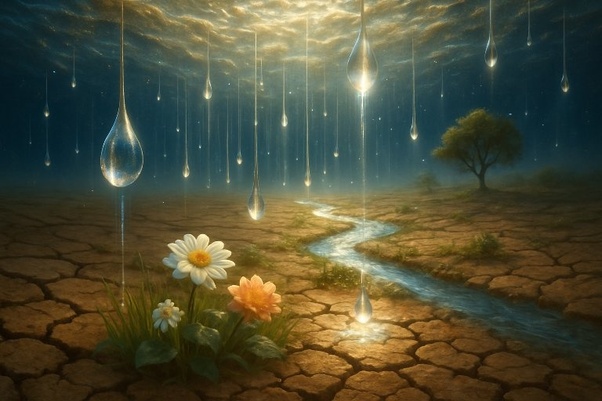 What Is the Spiritual Meaning of Rain?

In Hebrew, the word for “rain” (“Geshem”) contains the foundation, the root, and the beginning, of all corporeal life (the Hebrew word for “corporeality” is “Gashmiyut,” which shares the same linguistic root). This is because rain is