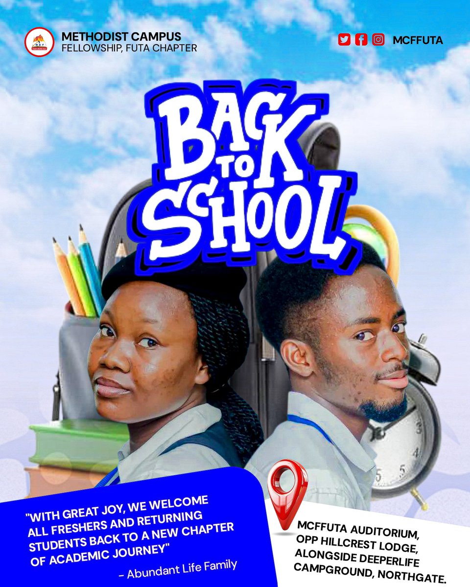 Welcome to a new session and semester at MCF FUTA. A God-ordained season of growth, grace, clarity, and strength. This session will be refreshing, blessed, and truly awesome✨📚