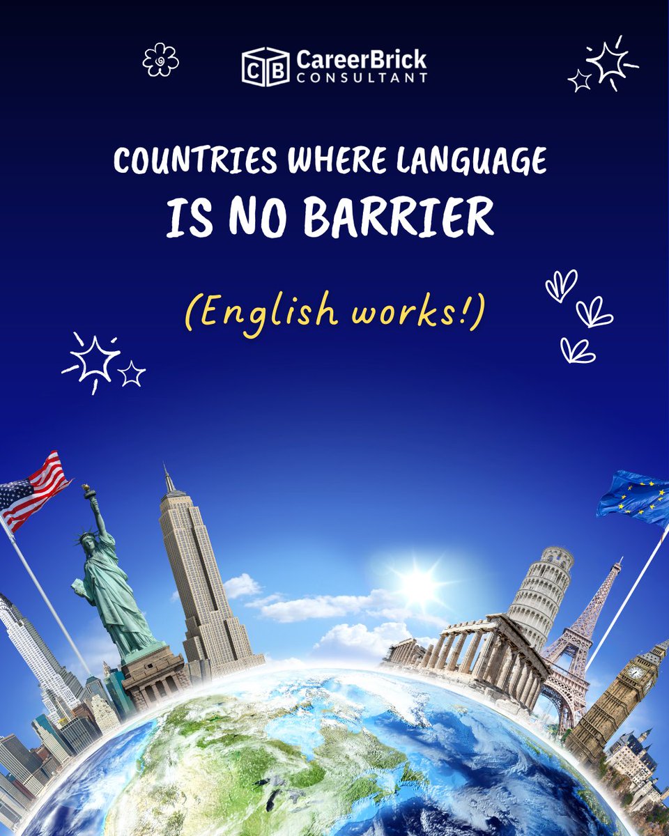 career_brick's tweet image. Ever dreamed of studying abroad but worried about the language barrier? 🌍✨ 

Tell me—if you could study anywhere in the world where language isn’t an issue, which destination would you choose? 👇✨ Let’s explore your options together! 💬✈️

#StudyAbroadLife #NoLanguageBarrier