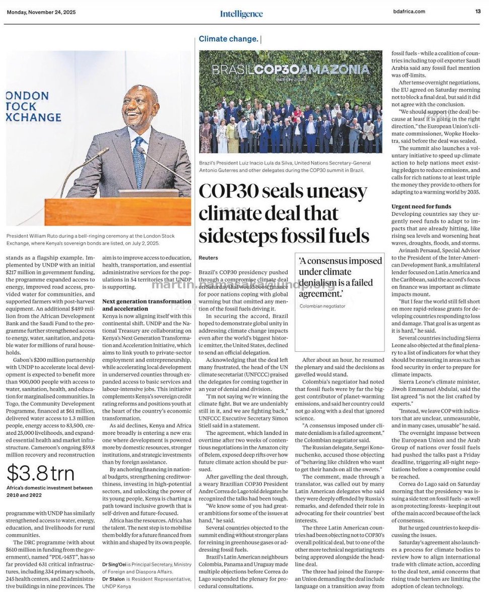 SingoeiAKorir's tweet photo. Our joint article in the ⁦@BD_Africa⁩ with Jean Luc Stallone, Head ⁦@UNDPKenya⁩ , on reimagining development financing. ⁦@ForeignOfficeKE⁩ https://t.co/Mxn1LDrDmc