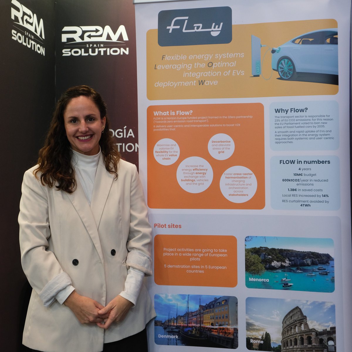FLOW_V2X's tweet photo. 🔌FLOW was at @FeriaGenera, where Silvia from @R2M_ES presented our vision for user-centric smart charging and V2X integration. A great opportunity to showcase how FLOW contributes to a smarter, more sustainable energy future.
#FLOWproject #V2X #SmartCharging #CleanEnergy #Energy https://t.co/mNCP2qRfLQ