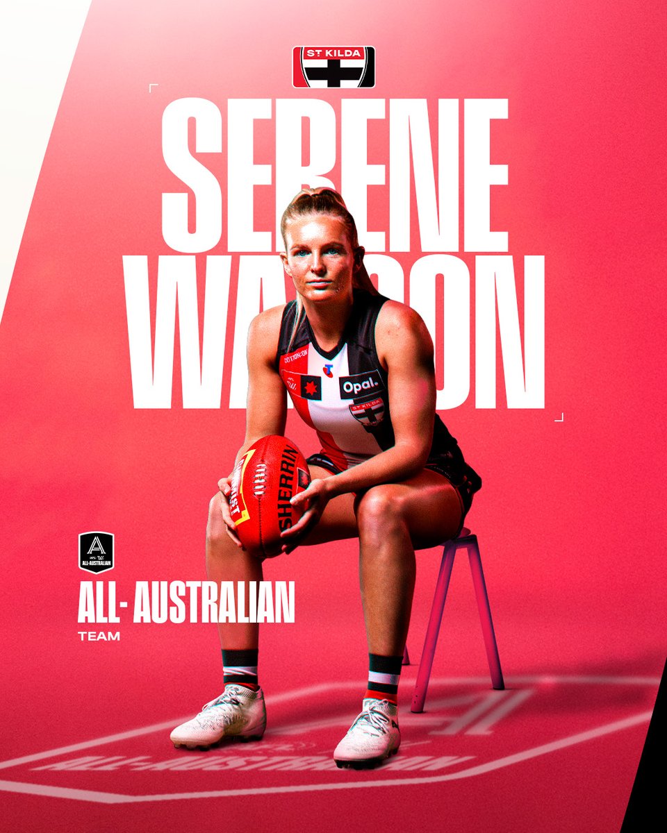 stkildafc's tweet image. OUR superstar defender 💫

Serene Watson has been named in the 2025 All-Australian team!