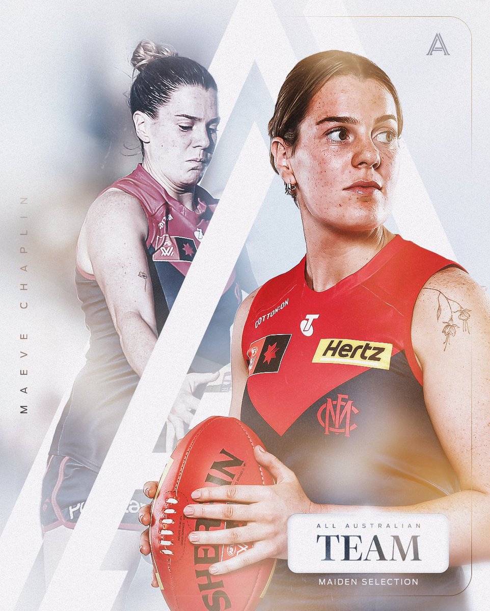 MelbourneAFLW's tweet image. All-Australian defender Maeve Chaplin – it has a nice ring to it 🥹 👏 Congratulations on your maiden selection. 

#DemonSpirit