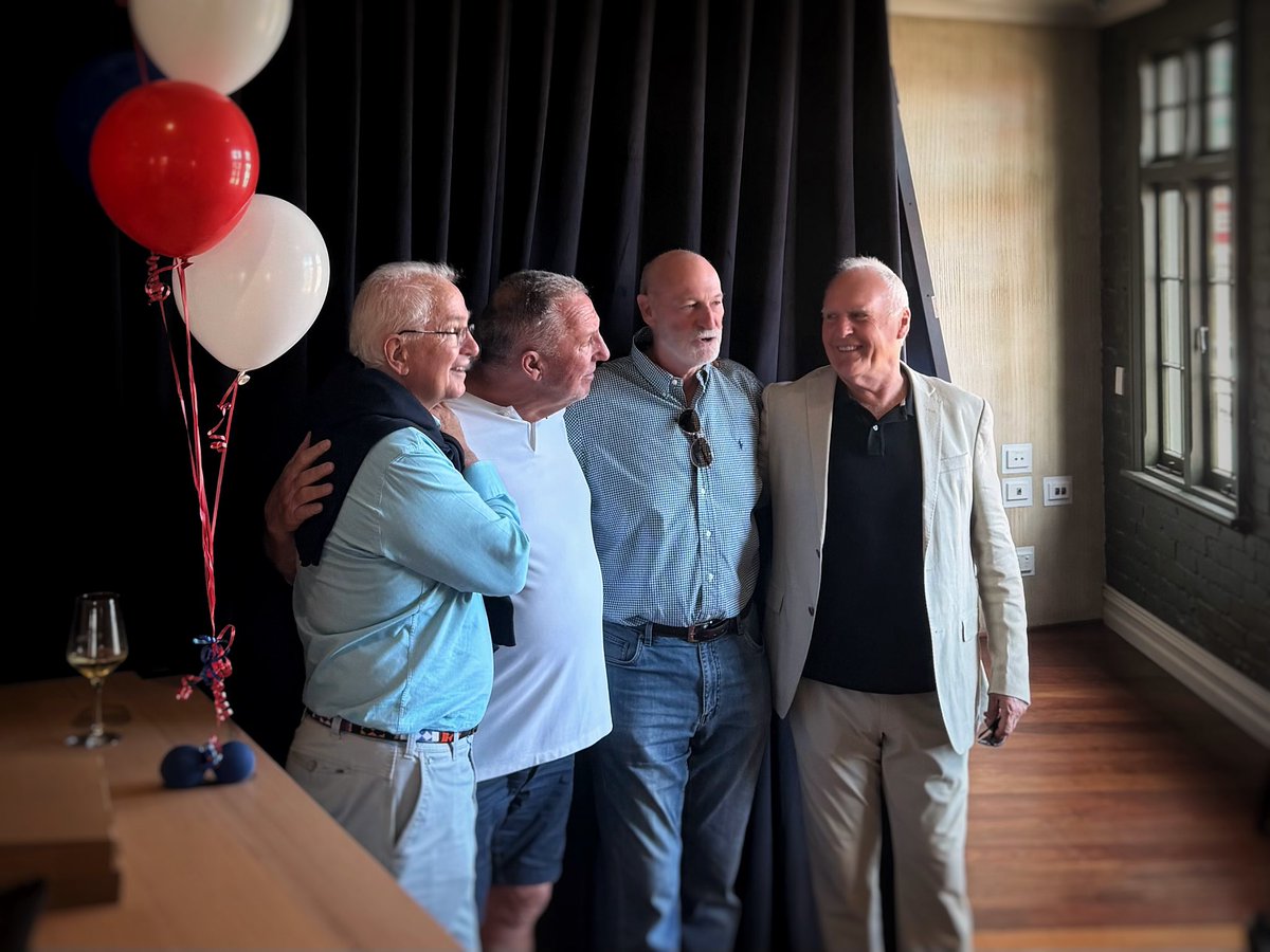 Beefy’s 70th. An incredible line-up of… ahem… has-beens: Gower, Beefy, DK, Hoggy. A few things to say about two-day Tests 🤭 Happy birthday 🎉