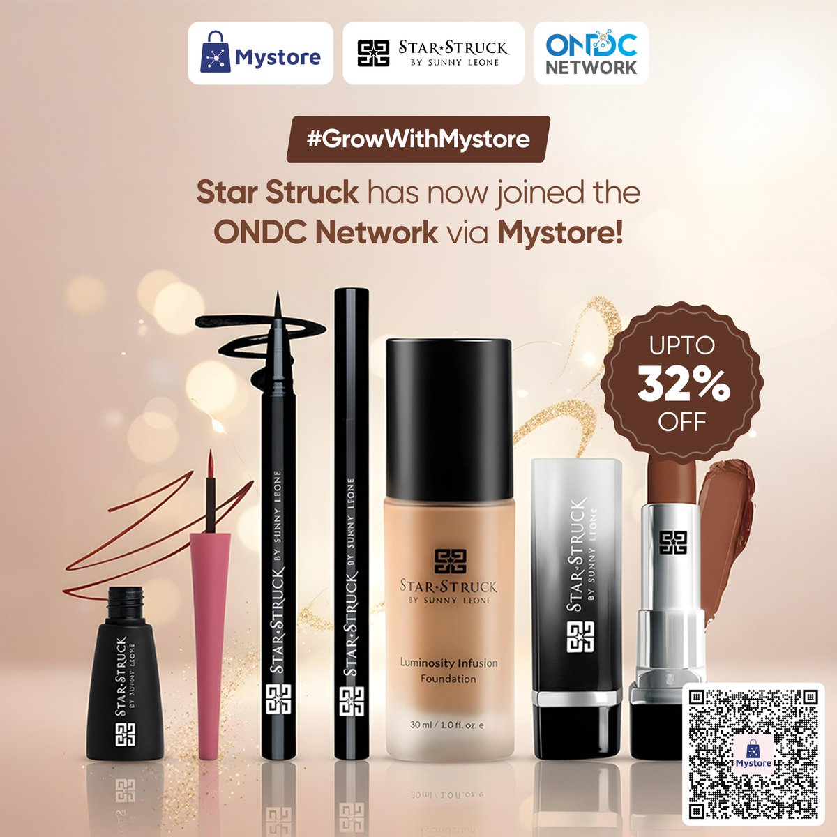 mystoreforindia's tweet image. Exciting News! 

Star Struck is now Live on Mystore!
Explore your favorite beauty &amp;amp; cosmetics from the iconic brand at up to 32% OFF + FREE Shipping - exclusively on @mystoreforindia  + @ONDC_Official  Hurry! Shop Now! 

Link: shorturl.at/LNcuh

#Mystore #GrowWithMystore
