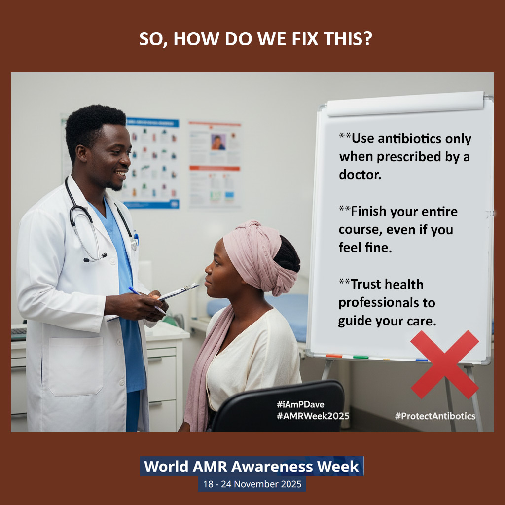 pdaverocks's tweet image. "Did You Know Misusing Antibiotics Could Make Simple Infections Deadly?" 

Every time antibiotics are misused, we lose a little bit of their power and that’s a fight we can’t afford to lose.
 #iAmPDave #MediaTechStrategist #AMRWeek2025 #AntimicrobialResistance  #MediaEis #AMR
