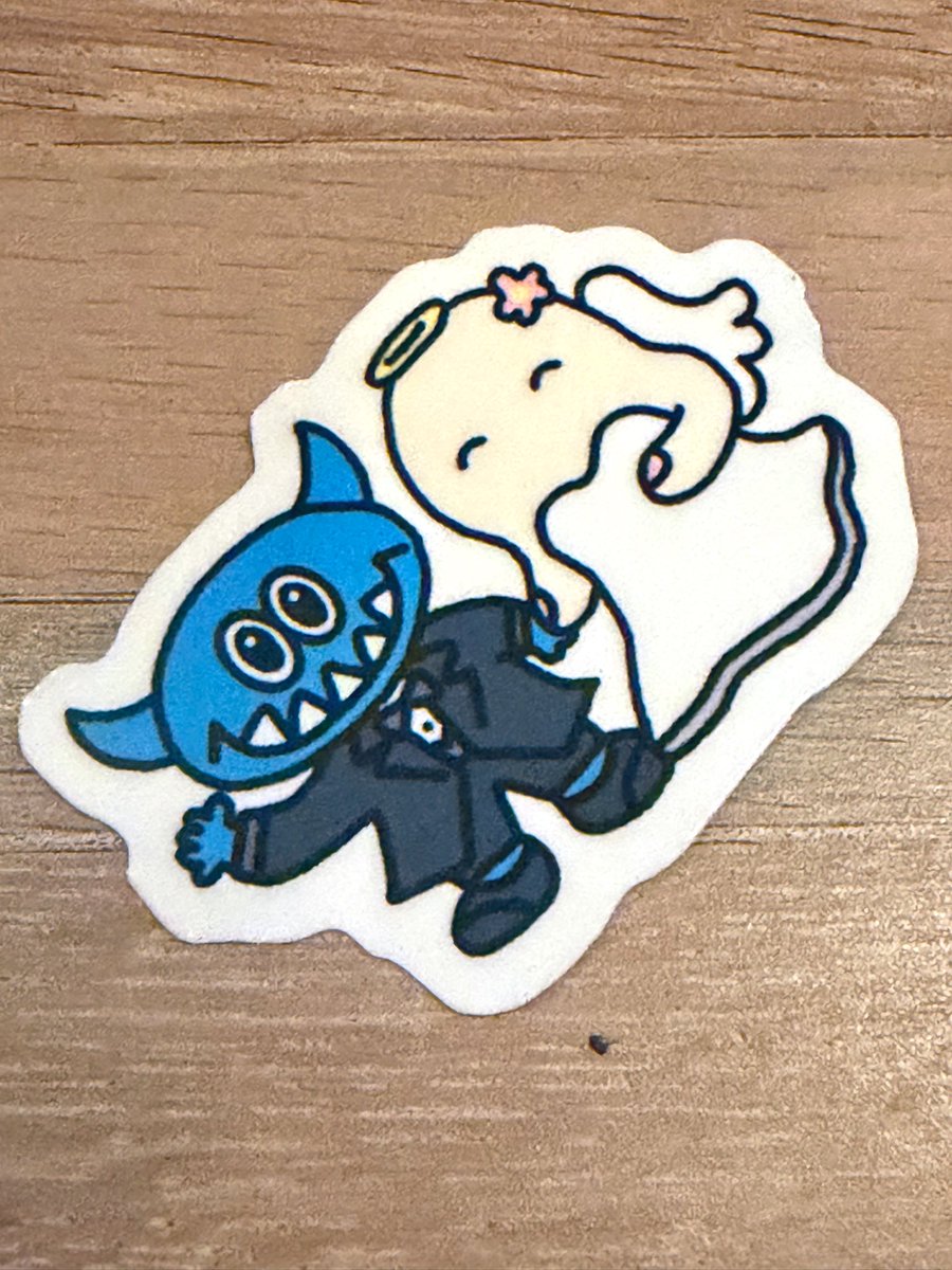 このステッカー とってもかわいいぜ ぬいぐるみとも撮っちゃうぜ