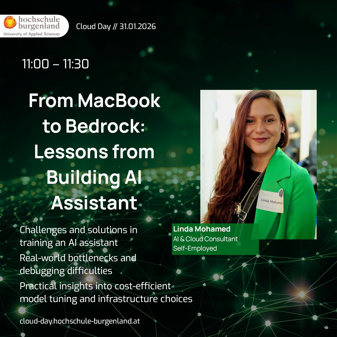 IGI_Smalls's tweet image. 👩‍💻 Weitere Infos findet ihr unter: lnkd.in/dBj_hfSj

👍🏻 Jetzt anmelden unter: lnkd.in/d9CQKE9U

#CloudDay2026 #MCCE #AIAssistant #AWS #CloudTalk