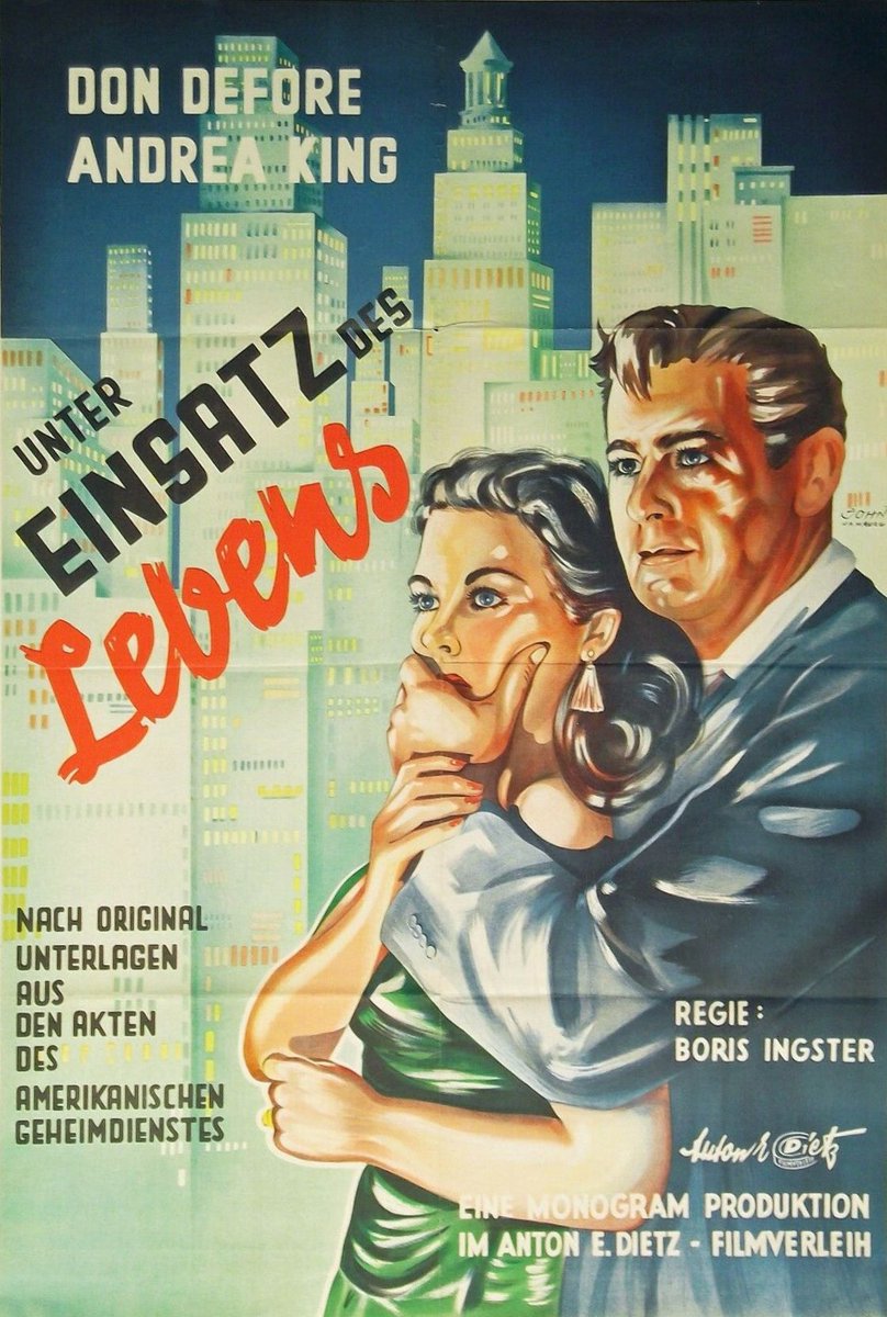 FrankMalfitano's tweet photo. FILM OF THE DAY: For #Noirvember neatly handled 1950 #BMovie #filmnoir about undercover agent #DonDefore after counterfeiters underrated #AndreaKing good as always in fairly complex role & usually comic #GeorgeTobias good as ruthless thug #1950s 🎞️ https://t.co/mMdVdEteID
