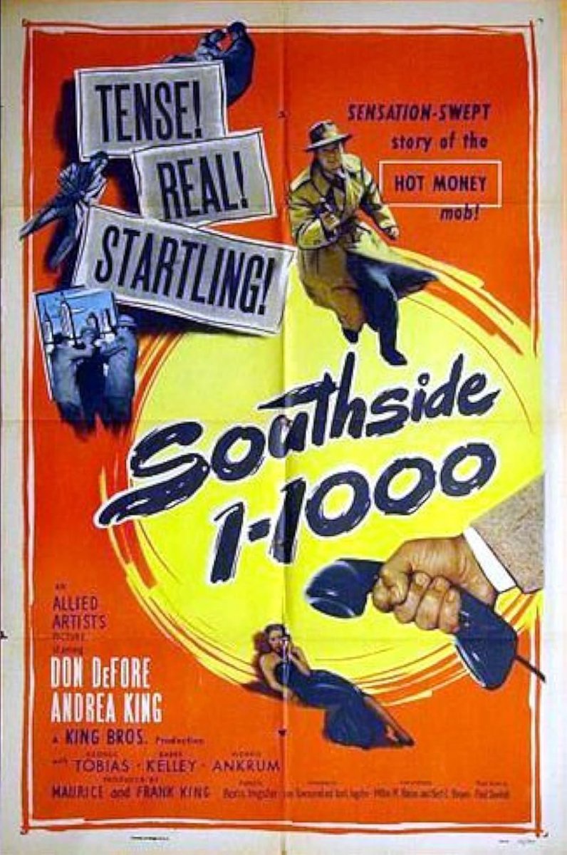 FrankMalfitano's tweet photo. FILM OF THE DAY: For #Noirvember neatly handled 1950 #BMovie #filmnoir about undercover agent #DonDefore after counterfeiters underrated #AndreaKing good as always in fairly complex role & usually comic #GeorgeTobias good as ruthless thug #1950s 🎞️ https://t.co/mMdVdEteID