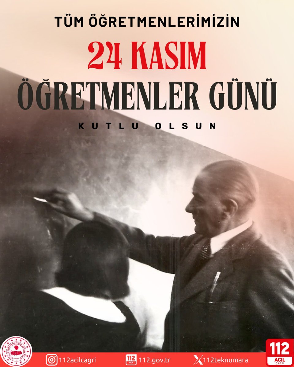 Mardin112acm's tweet image. Tüm Öğretmenlerimizin 24 Kasım Öğretmenler Günü’nü Kutluyoruz.
@TC_icisleri @Mardin_Valiligi @iletisim @illeridaresi @112teknumara
