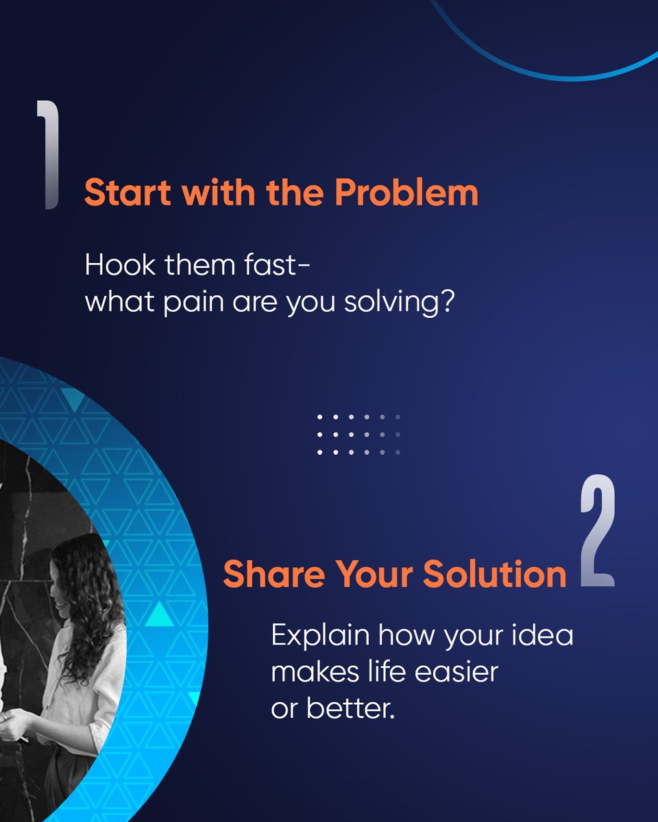 VenturesSolis's tweet photo. State the problem, give a solution, and show the impact. Follow for top storytelling tips!

#SolisCapitalVentures #StartupFunding #VentureCapital #StartupIndia #Entrepreneurship #Mentorship #investment #visionarythinking #resilience #RelentlessExecution #Pitch #ideas https://t.co/b7tNbZIf8N