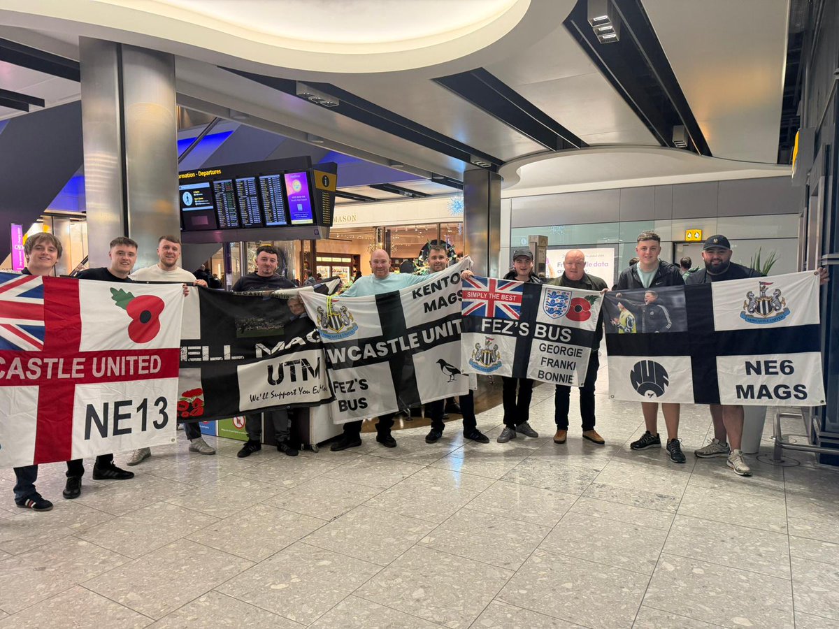 kentonmags's tweet image. Leg 1 done to Heathrow, next stop Nice the onto Marseille ✈️🖤🤍⚽️ #nufc