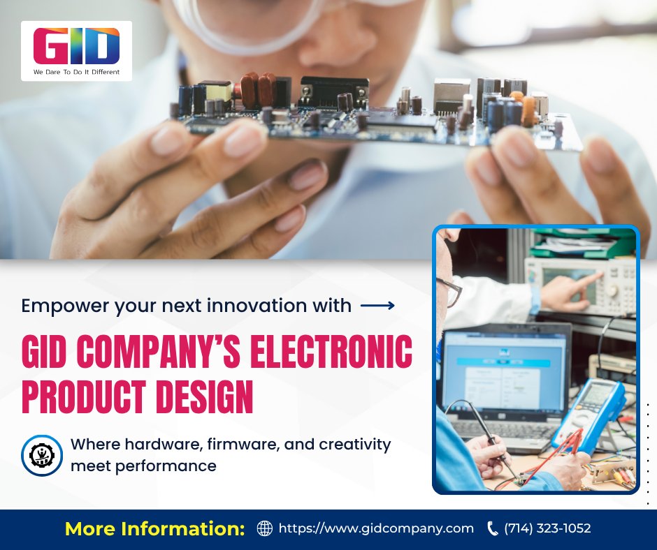 gidcompany's tweet image. Empower your next innovation with GID Company’s Electronic Product Design — where hardware, firmware, and creativity meet performance.
⚙️ gidcompany.com/services/elect…
#ElectronicDesign #ProductEngineering #HardwareDesign #GIDCompany