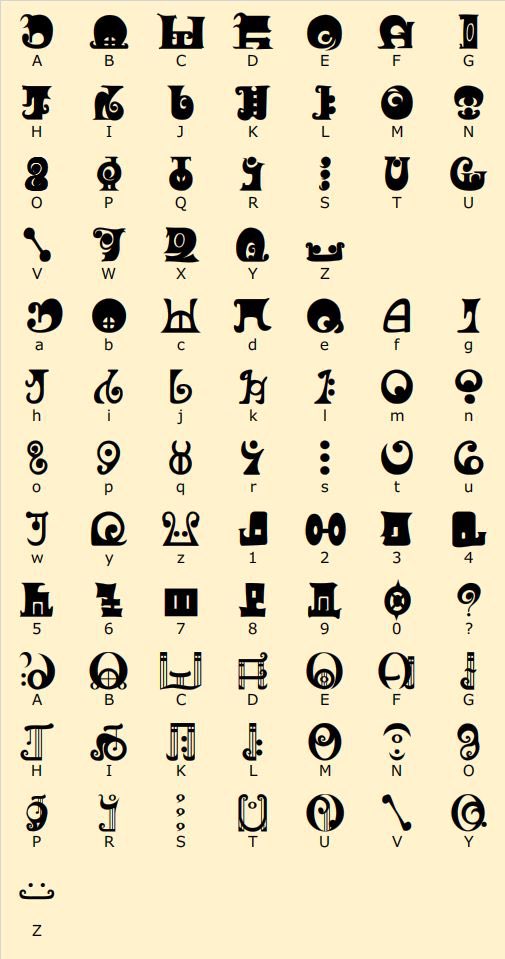 魔女文字はこんな感じです