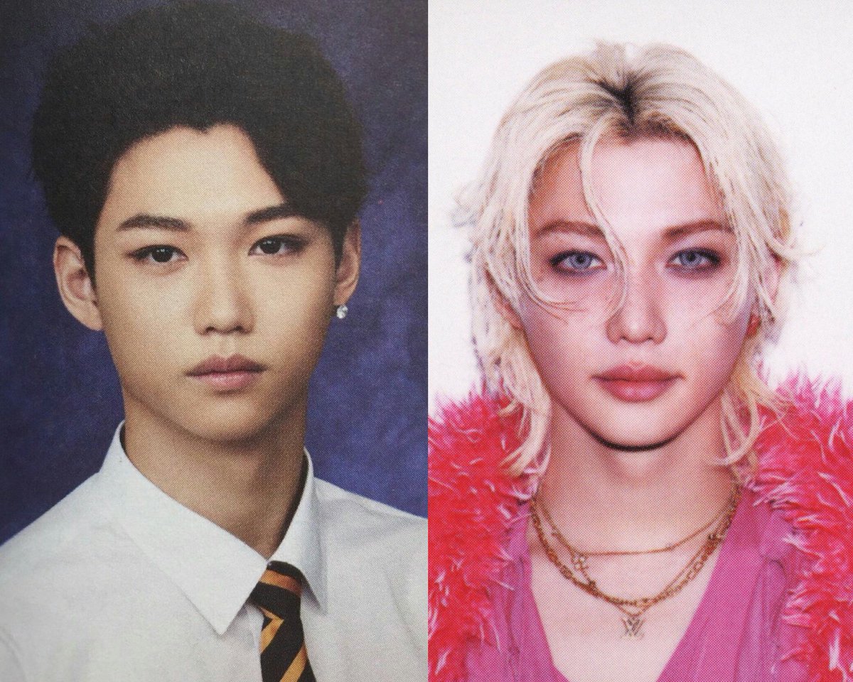 BinkieForFelix's tweet image. There’s like 8 years difference between the two pictures but holy estrogen…