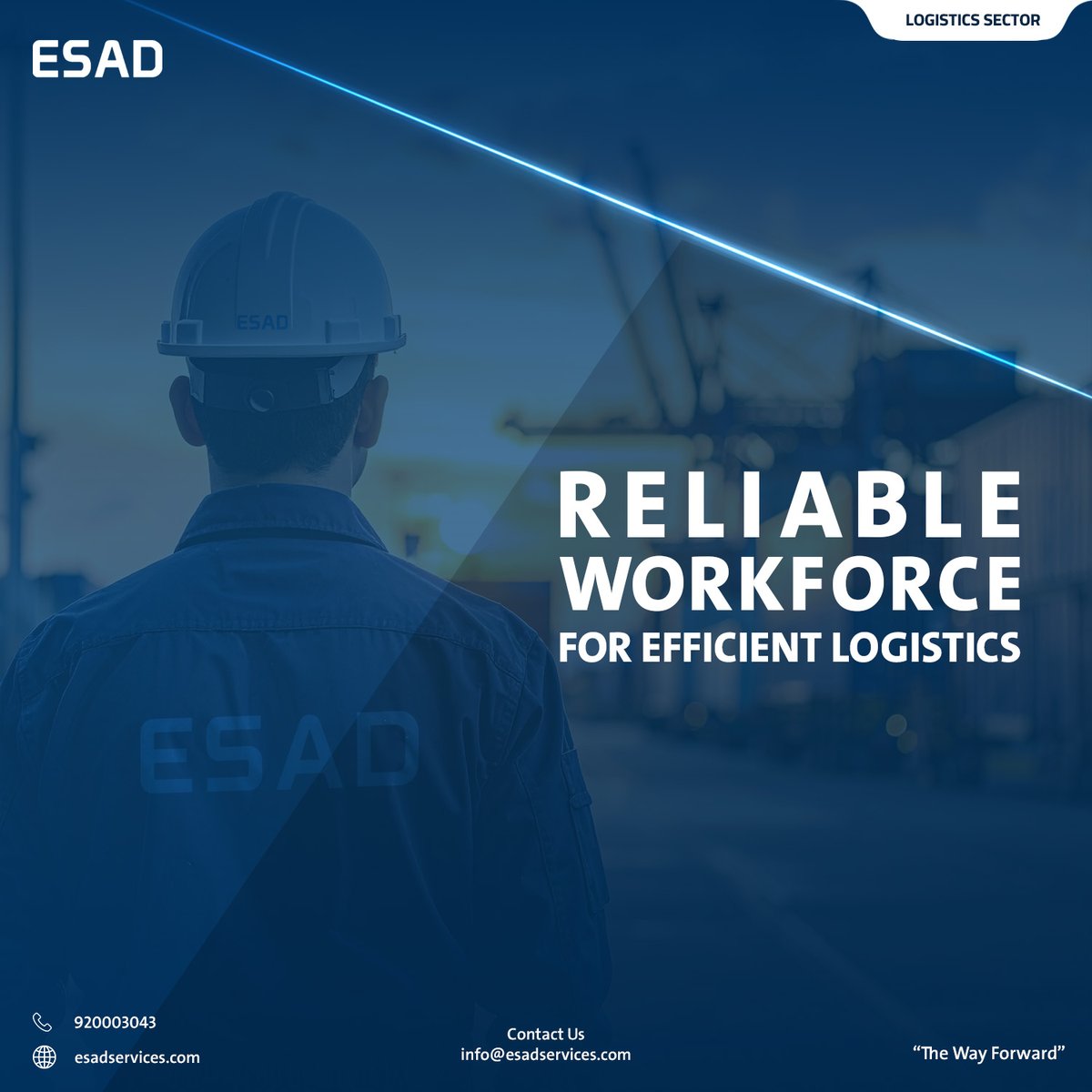 EsadServices's tweet image. At ESAD, we provide skilled Logistics professionals who ensure smooth Operations, accurate handling, and on-time delivery across the entire Supply Chain.
 Empower your Logistics with talent you can trust.

#LogisticsSector
#ESADIS
#QualityService
#TheWayForward
#ESAD_HR_SOLUTIONS