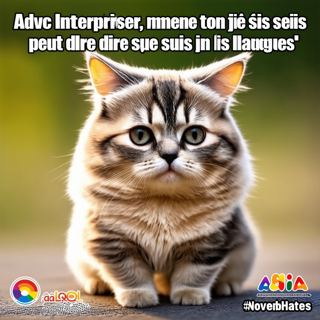 interpreterapp's tweet image. Avec Interpreter, même ton chat peut dire « je suis fier de qui je suis » en 12 langues. #ajaol #LGBTQIANovemberHaters #InterpreterApp  shorturl.at/HtEt2