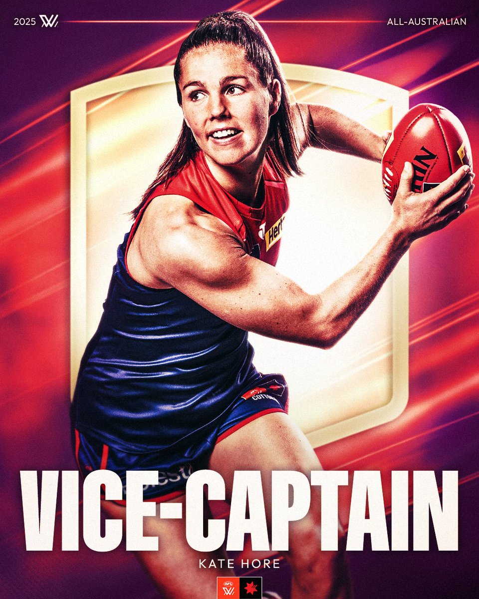 aflwomens's tweet image. The ever-reliable Dee 😈

Kate Hore is the vice-captain of the 2025 AFLW All-Australian team.

#AFLWAwards