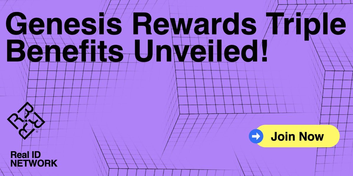 realidnetwork's tweet image. 🎉 Genesis Rewards Triple Benefits Unveiled!

🔥 1: Reach 1,000 GR to Claim "Genesis NFT" for a Limited Time
🌟 2: Freely Exchange GR for "Limited Edition NFTs"
💎 3: More Surprises Continuously Unlocking

⏳ GR Earning Ends: December 31, 2025
Join now：realid.cc 🚀