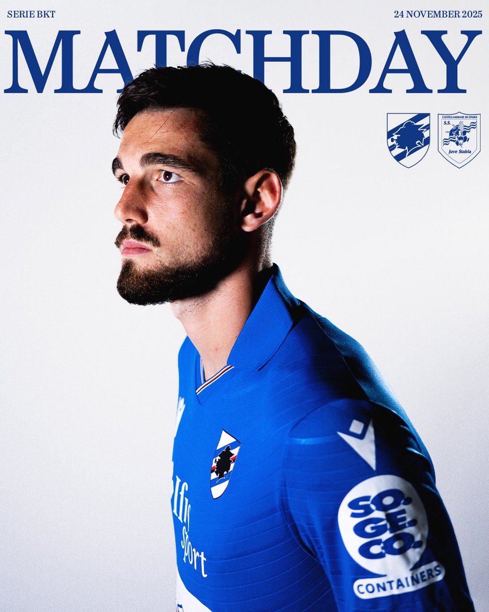 sampdoria's tweet image. 𝙈𝑨𝙏𝑪𝙃𝑫𝘼𝒀 👊🏻

⚽️ #SampJuveStabia
🏆 #SerieBKT
🏟 &quot;Luigi Ferraris&quot;
🕒 20.30 CET

#ForzaDoria 🔵⚪🔴⚫⚪🔵