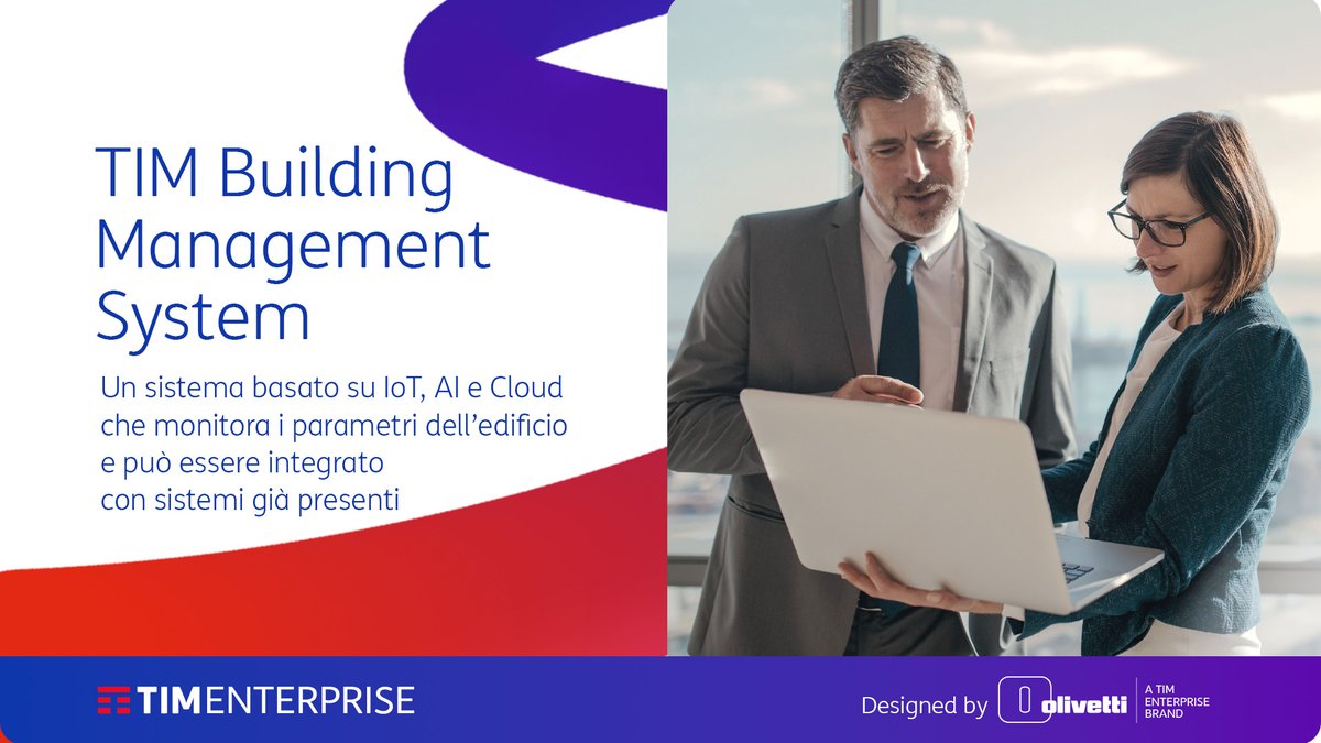 OlivettiOnline's tweet image. #TIMbems è la soluzione @TIM_Enterprise powered by #Olivetti che, grazie a #Cloud, #IoT e #AI, ottimizza le prestazioni degli edifici, aumentandone i livelli di vivibilità e sicurezza 🏢📲

Scopri i dettagli e contatta i nostri esperti su
➡️bit.ly/TIMbemsTE

#TIMEnterprise