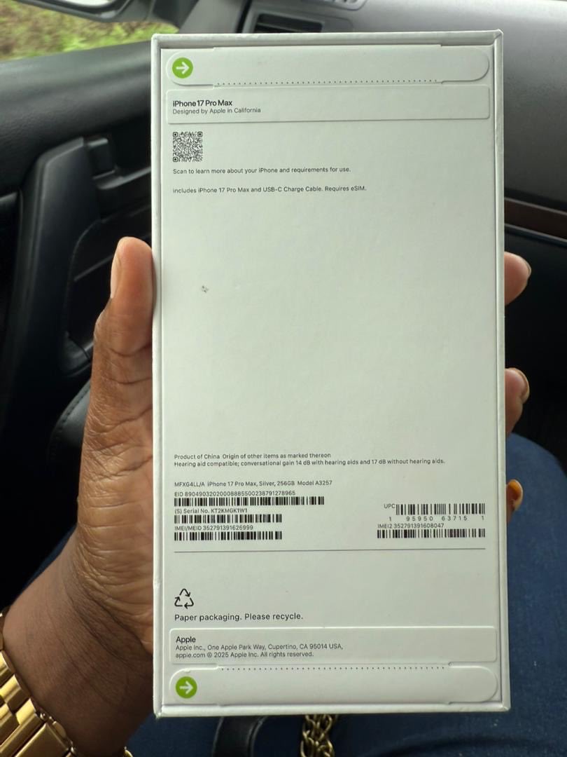 AlipoAndrewsII's tweet photo. iPhone 17 Pro Max
256GB - Silver
K7,450,000
Readily available

Text or call +265999201886 or +265881403895 https://t.co/0AG2aMnt38