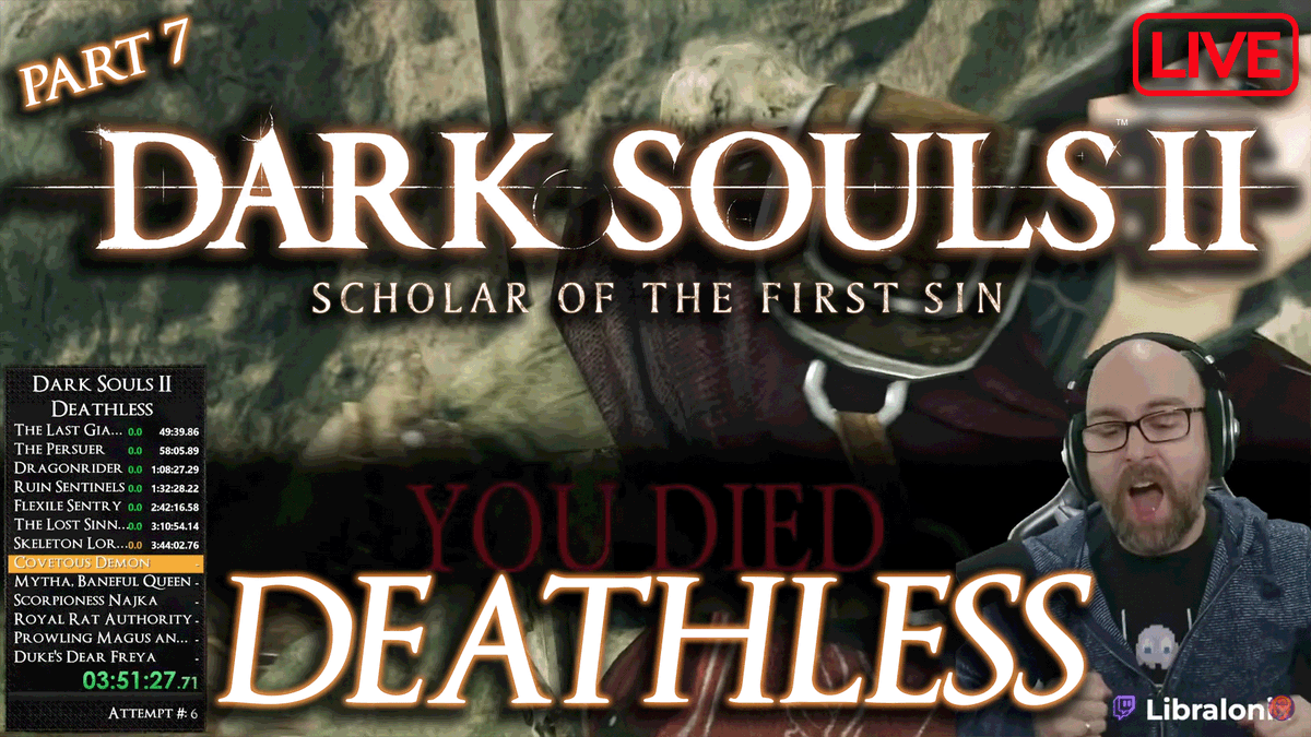 libralonix's tweet image. Time to dive back into even more Dark Souls 2 Perma-Deathless!

Next up on the run is the Lost Sinner, will i make it unscathed?

Lets find out!

💀NOW LIVE💀

twitch.tv/libralonix