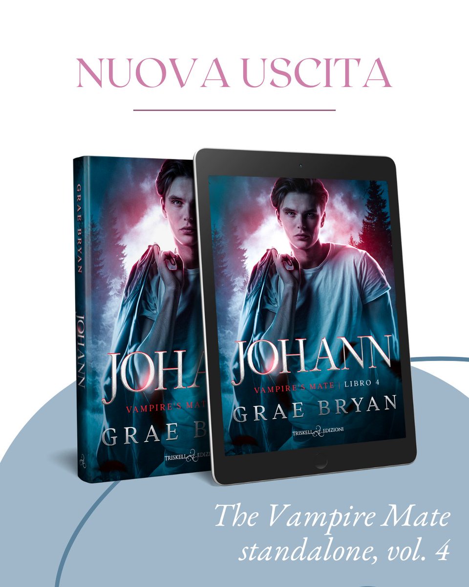 🖤  Un vampiro con un segreto. Un umano in fuga. Un incontro destinato a cambiare tutto.

Buongiorno Triskellettori e Triskellettrici,
#Esceoggi "Johann" il quarto volume della serie #romanceMM e fantasy di Grae Bryan, "Vampire’s Mate" 🖋️

💬 Tra segreti, desiderio e pericoli