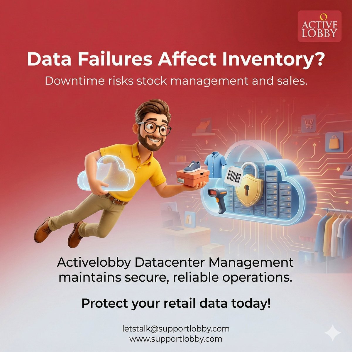 Activelobb25326's tweet image. Data failures = inventory disruptions &amp;amp; lost sales.
Activelobby’s Datacenter Management keeps retail operations secure, stable &amp;amp; always available.

Protect your retail data today!
letstalk@supportlobby.com | supportlobby.com

#RetailTech #DatacenterManagement #DataSecurity